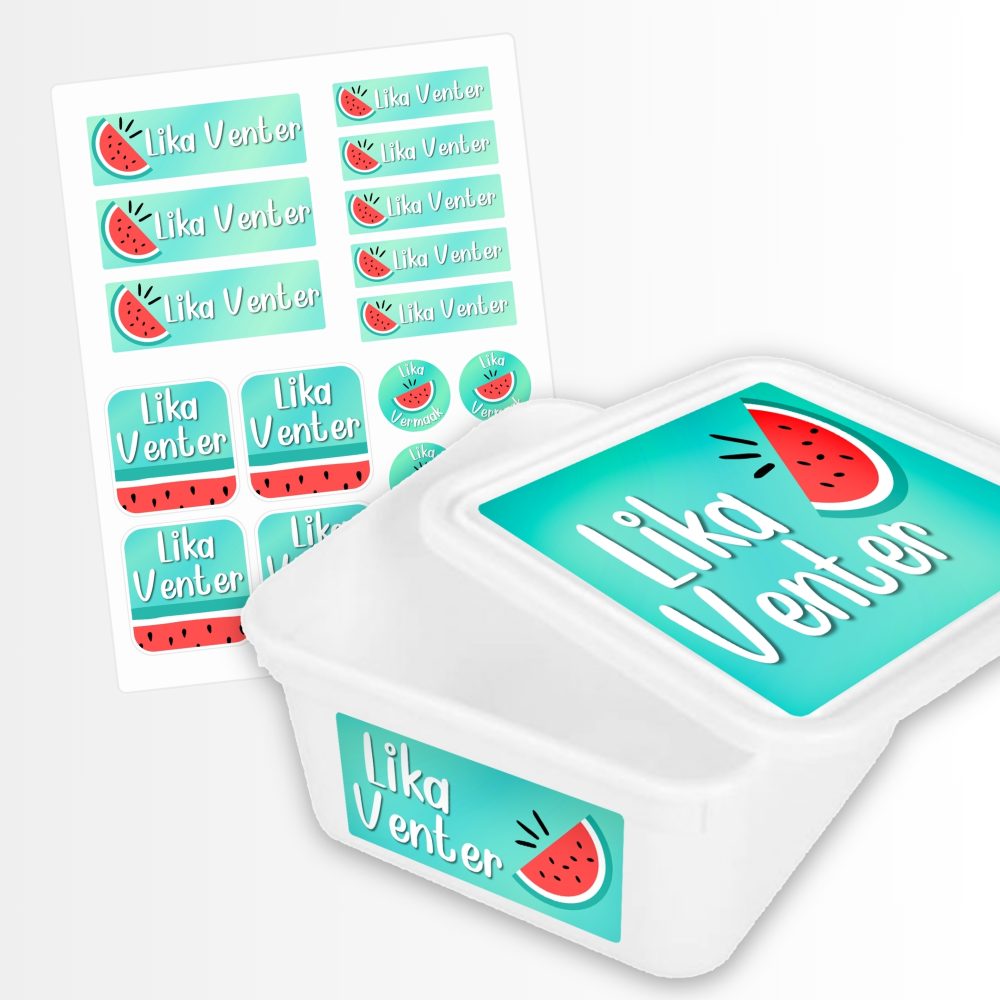 GIRLS LABEL SET + TUB