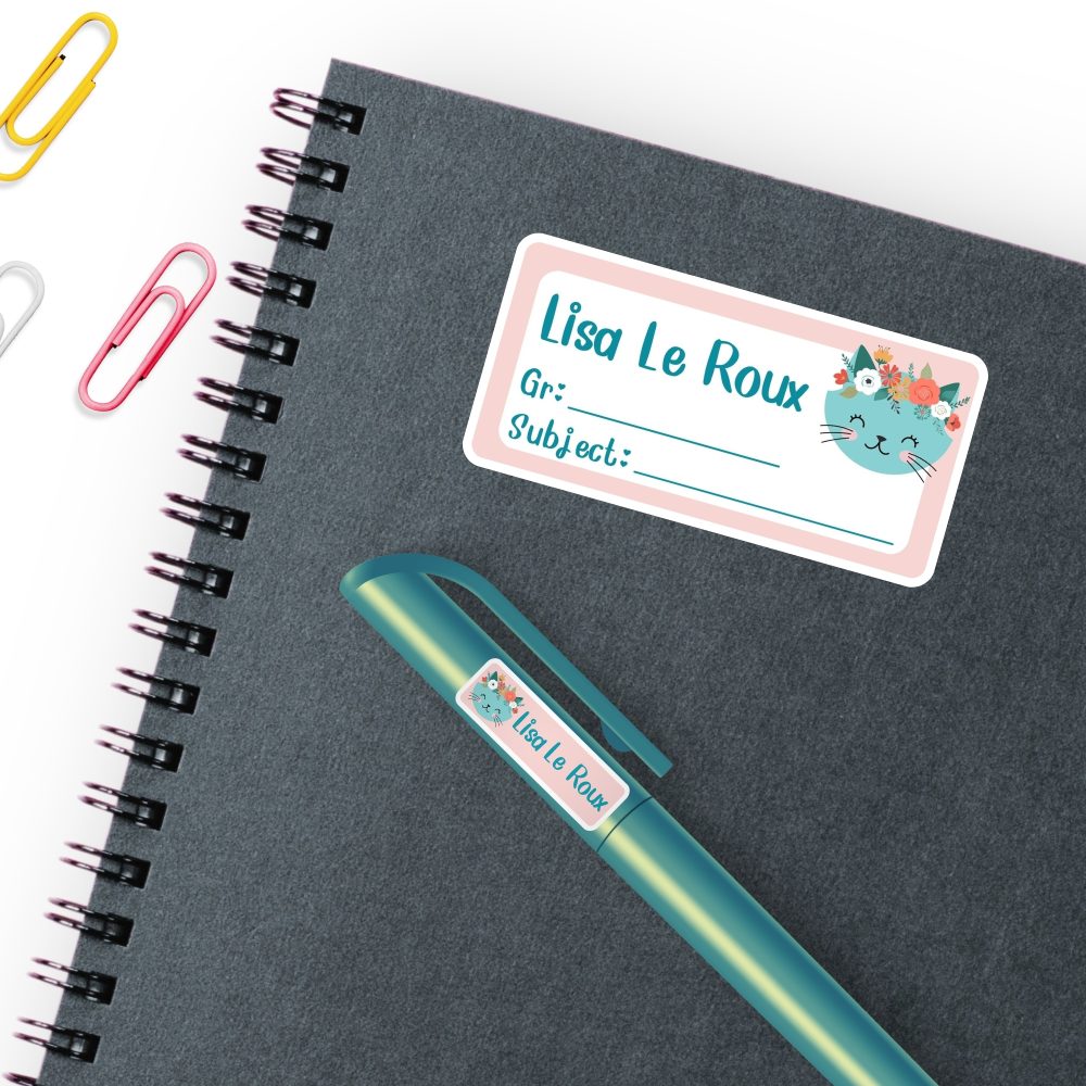 GIRLS BOOK LABEL SET